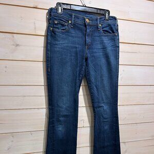 True Religion Becca Crystal Mid Rise Bootcut Blue Jeans Women’s Size 27